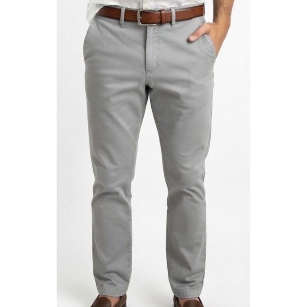 Untuckit St. Clair Pants Men’s Gray 34X30 Relaxed Fit Casual Preppy MEASURE 35”